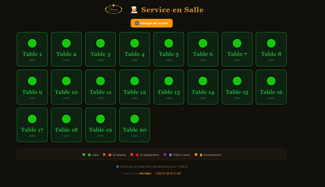 Suivi des tables